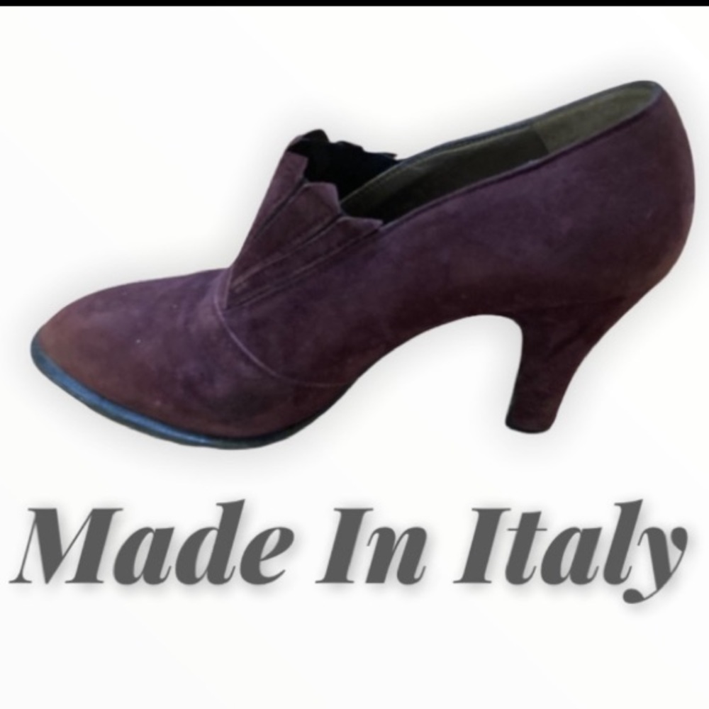 COMCEDIA Handmade In Italy Purple Suede Shoes